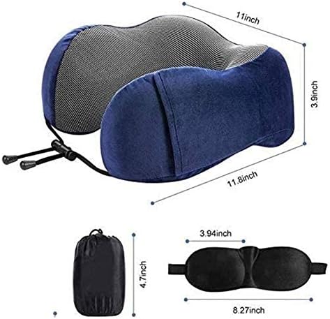 Adjustable Memory Foam Travel Pillow for Airplane Sleep