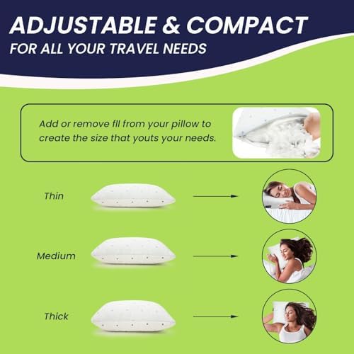 Adjustable Memory Foam Camping Pillow