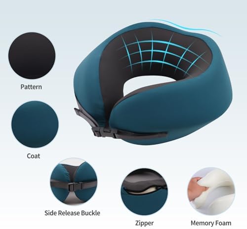 GOAL AHEAD Travel Pillow Memory Foam Plane Neck Pillow