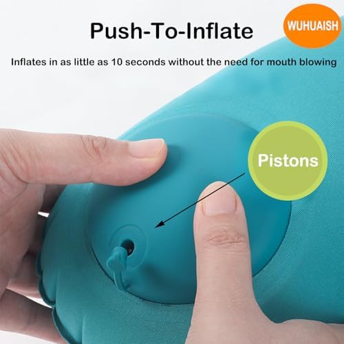 Wuhaus Inflatable Travel Neck Pillow with Cushion and Storage Case