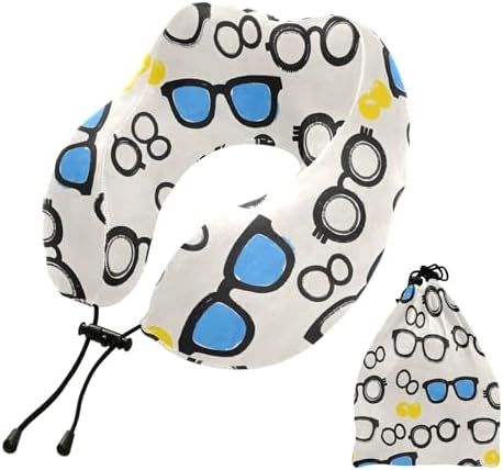 ALAZA Memory Foam Neck Pillow for Airplanes Portable Comfortable