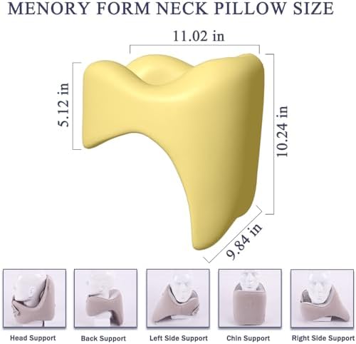 Adjustable Memory Foam Travel Pillow for Neck and Back Support
