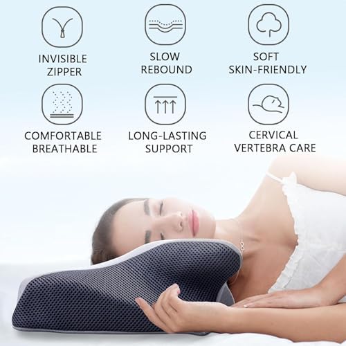 Memory Foam Neck Pillow Ergonomic Design