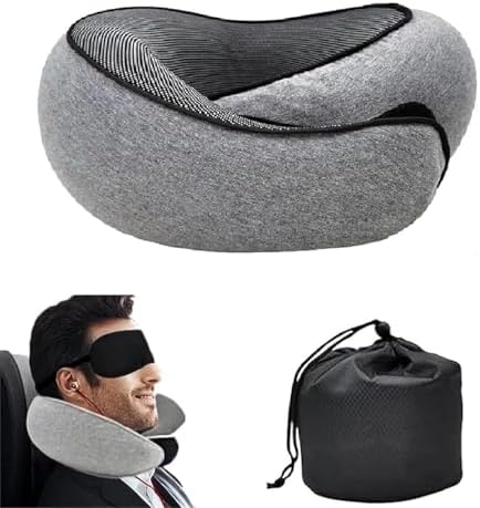 Memory Foam Travel Neck Pillow for Airplanes