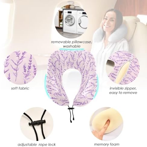 ALAZA Neck Travel Pillow with Memory Foam and Soft Cover