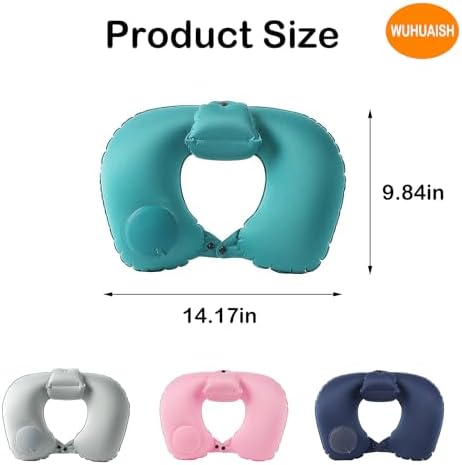 Wuhaus Inflatable Travel Neck Pillow with Cushion and Storage Case
