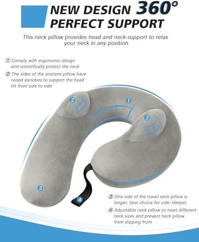 BLABOK Travel Neck Pillow for Airplane