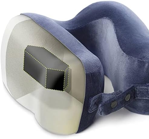 Ergonomic Memory Foam Pillow for Travel Sleep and Pain Relief