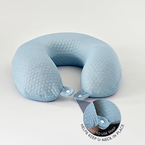 BODIPEDIC U-Neck Support Memory Foam Pillow 13x13 Slate Grey