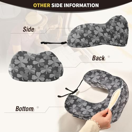 ALAZA Neck Travel Pillow with Memory Foam and Washable Cover