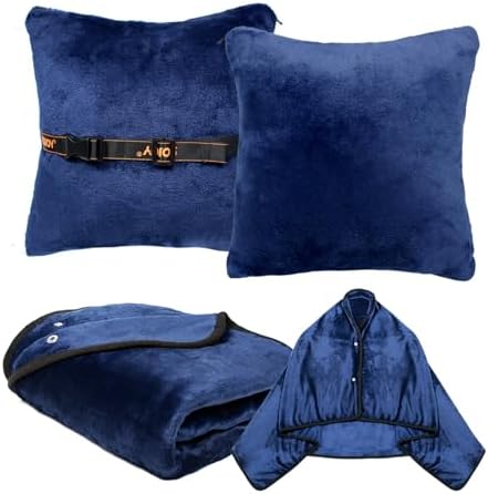 Sojoy 3-in-1 Travel Wearable Blanket Set for Long Trips