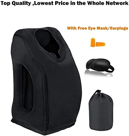 VinMas Inflatable Travel Pillow - Portable for Airplanes Trains Cars Office Napping