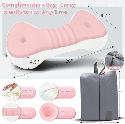 Mixiniso Neck Support Pillow with Traction Function and Portable Bag