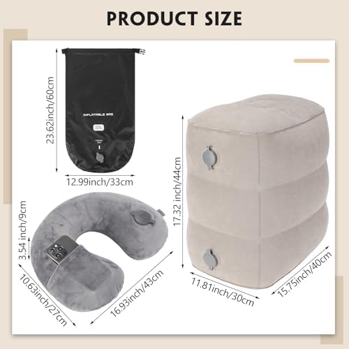 Adjustable Travel Neck Pillow and Footrest Package