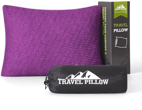 Medium-Firm Memory Foam Travel Pillow