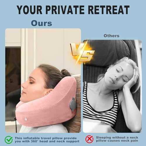 Jekyeroyme Inflatable Travel Neck Pillow