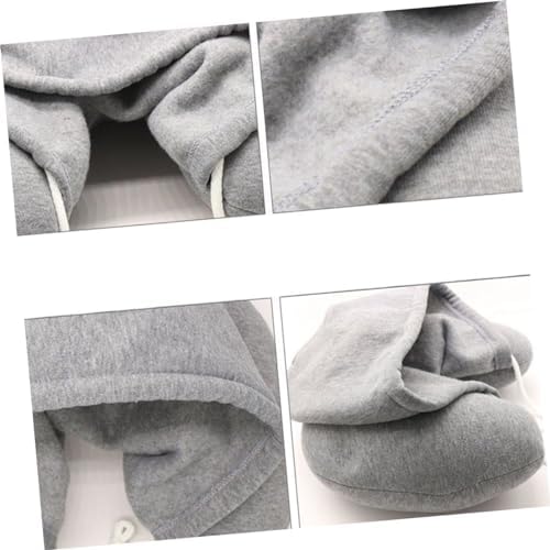 Memory foam U-shaped neck pillow with a hood