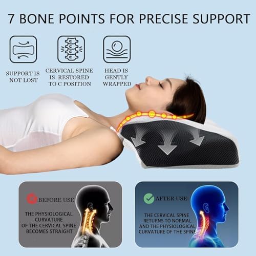 Memory Foam Neck Pillow Ergonomic Design