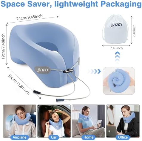 Adjustable Memory Foam Neck Pillow for Travel