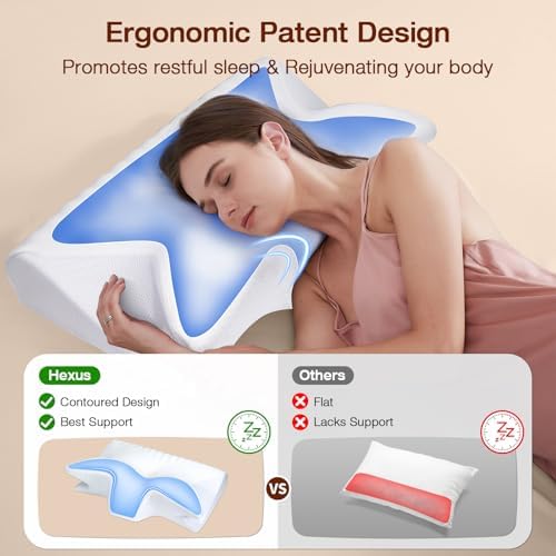 Hexus Cervical Neck Pillow for Pain Relief and Support