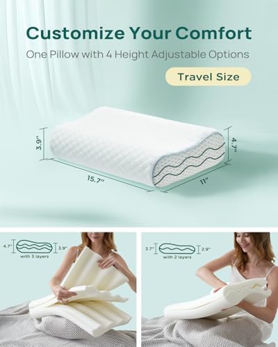 Adjustable Memory Foam Pillow for Neck Pain Relief