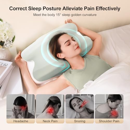 RASUSS Cervical Neck Pillow - Pain Relief for Back Stomach Sleepers