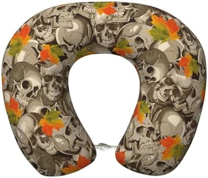 DZUAIKIT Travel Pillow with Memory Foam and Maple Leaves Design
