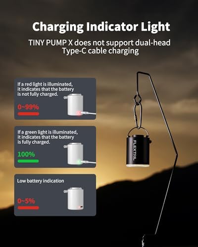 FLEXTAILGEAR Ultra-Compact Camping Air Pump with Camping Light