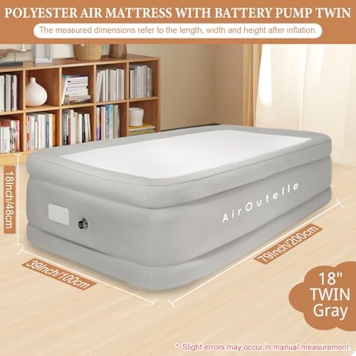 Fast-Charging Portable Air Mattress 1000lbs Capacity White