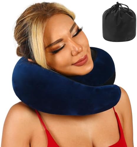 QRMZ Pot Memory Foam Travel Pillow for Neck Support