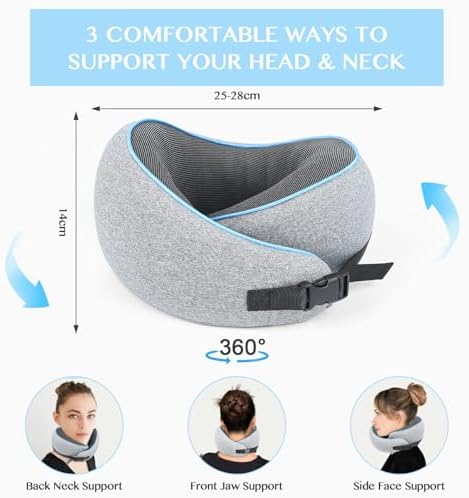 YIMISHCZ Memory Foam Travel Neck Pillow