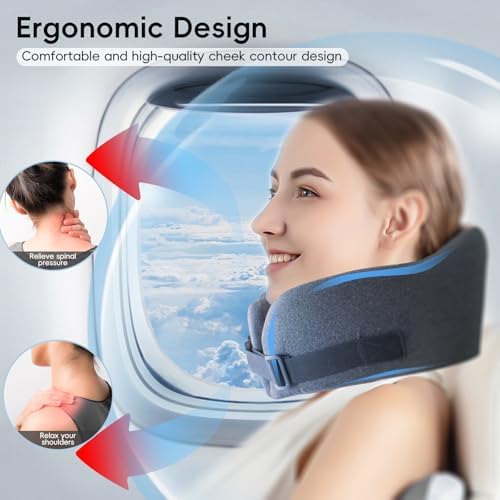 LWZJQ Travel Pillow Neck Support Airplane Essentials Washable Lightweight