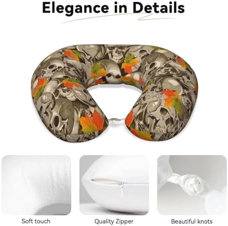 DZUAIKIT Travel Pillow with Memory Foam and Maple Leaves Design