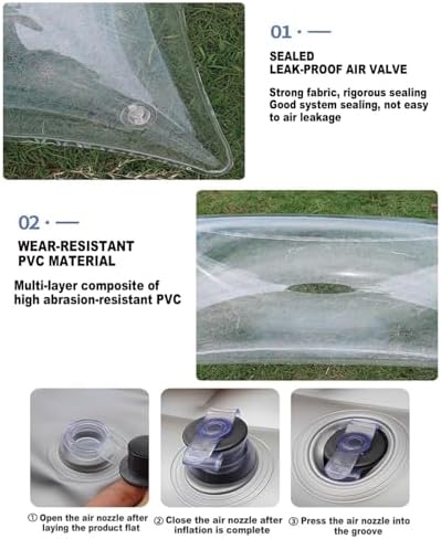 Kyofis Transparent Travel Pillow Perfect for Camping Hiking Backpacking