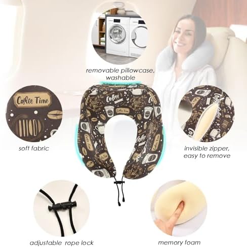 ALAZA Neck Travel Pillow Memory Foam Portable