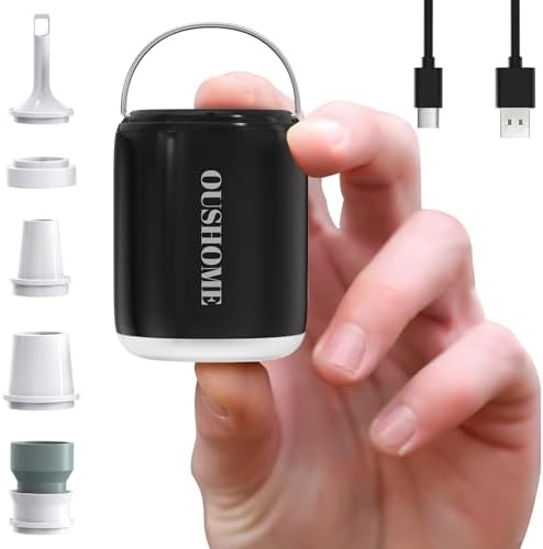 Oushome Ultra-Mini Portable Air Pump with Camping Light