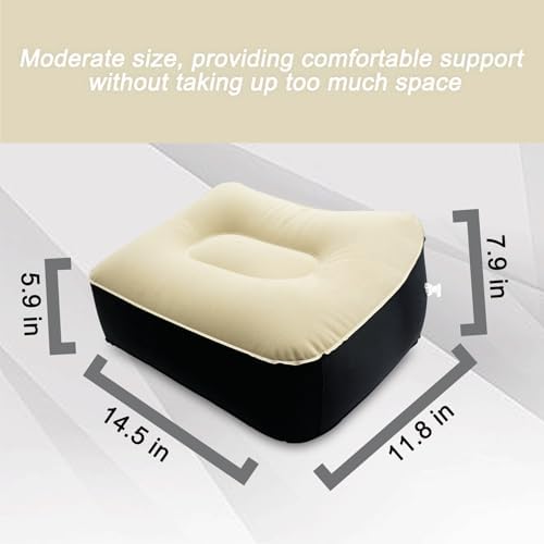 Comfortable Inflatable Foot Rest for Airplanes Cars