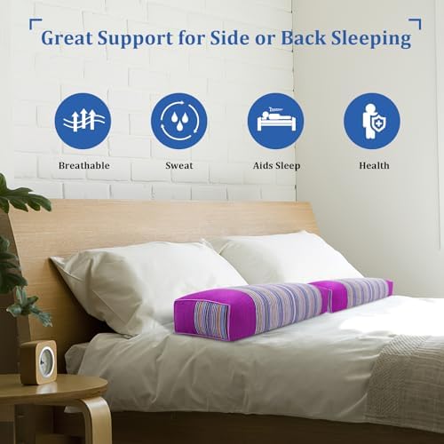 JOERRES Buckwheat Pillow for Neck Cervical 21x8x3inch