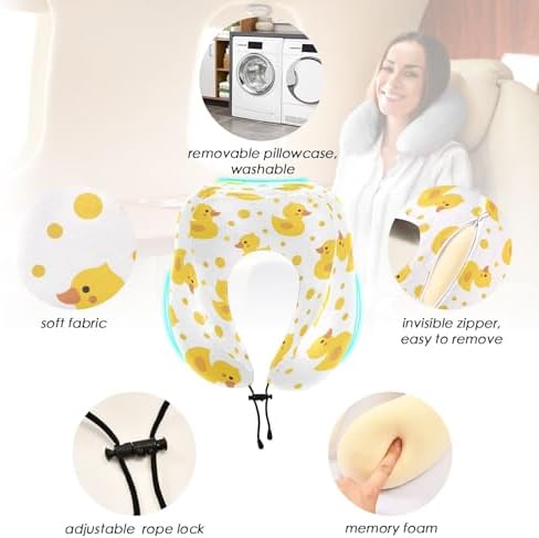 ALAZA Neck Travel Pillow Comfortable Portable for Flight Car Camping