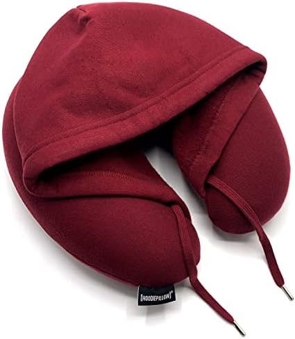 Memory Foam Travel Pillow Burgundy