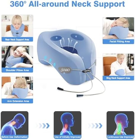 Adjustable Memory Foam Neck Pillow for Travel