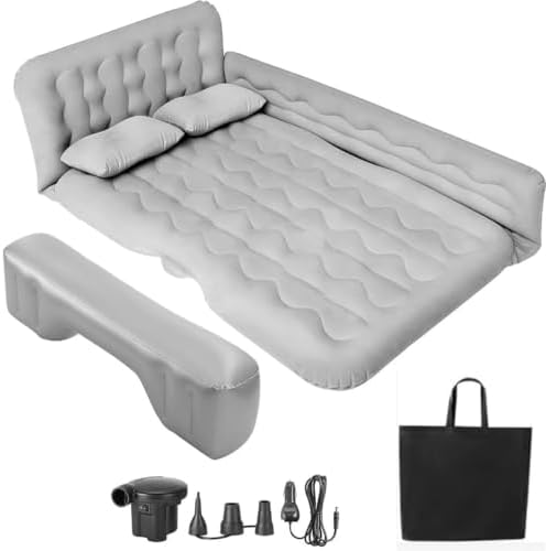 Car Air Mattress Grey BackSeat Inflatable SUV Portable Sleeping Bed