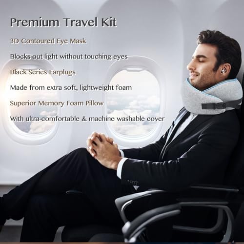YIMISHCZ Memory Foam Travel Neck Pillow