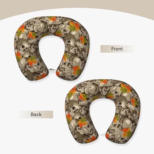 DZUAIKIT Travel Pillow with Memory Foam and Maple Leaves Design