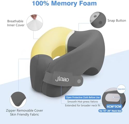 Travel Neck Pillow with 3D Eye Masks and Earplugs