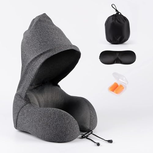 Skyana Memory Foam Travel Pillow Dark Gray