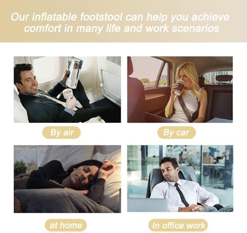 Comfortable Inflatable Foot Rest for Airplanes Cars