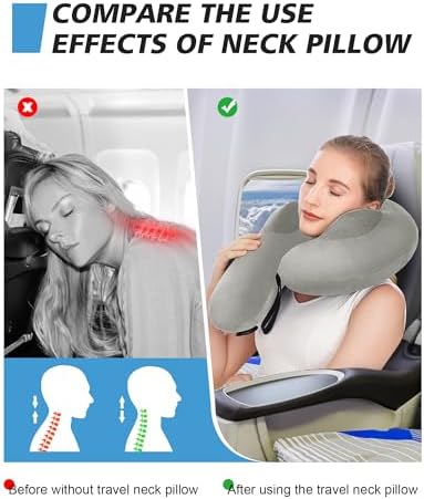 BLABOK Travel Neck Pillow for Airplane