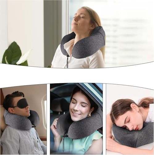 Skyana Memory Foam Travel Pillow Dark Gray
