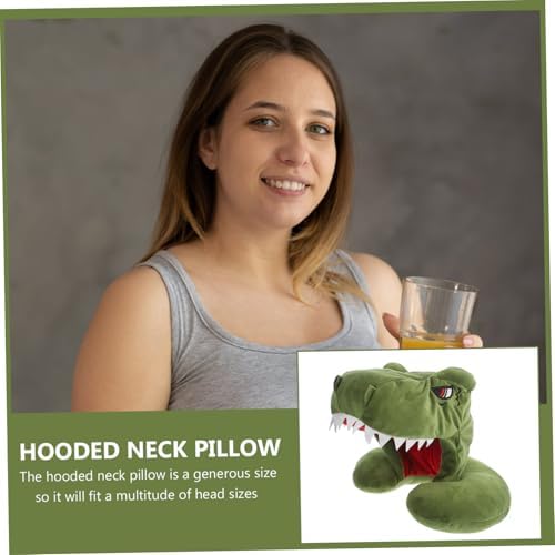 Cute Dino Neck Pillow for Travel Sleepover Family Trip